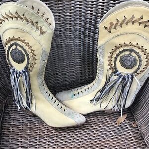 Vintage Italian cowboy handmade boots